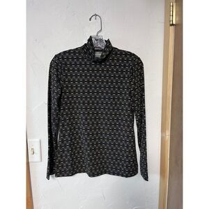 J.McLaughlin Women Equestrian Horsebit Print Turtleneck Long Sleeve‎ Top XS
